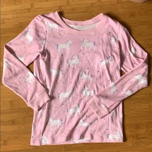 Pink Unicorn PJ Top